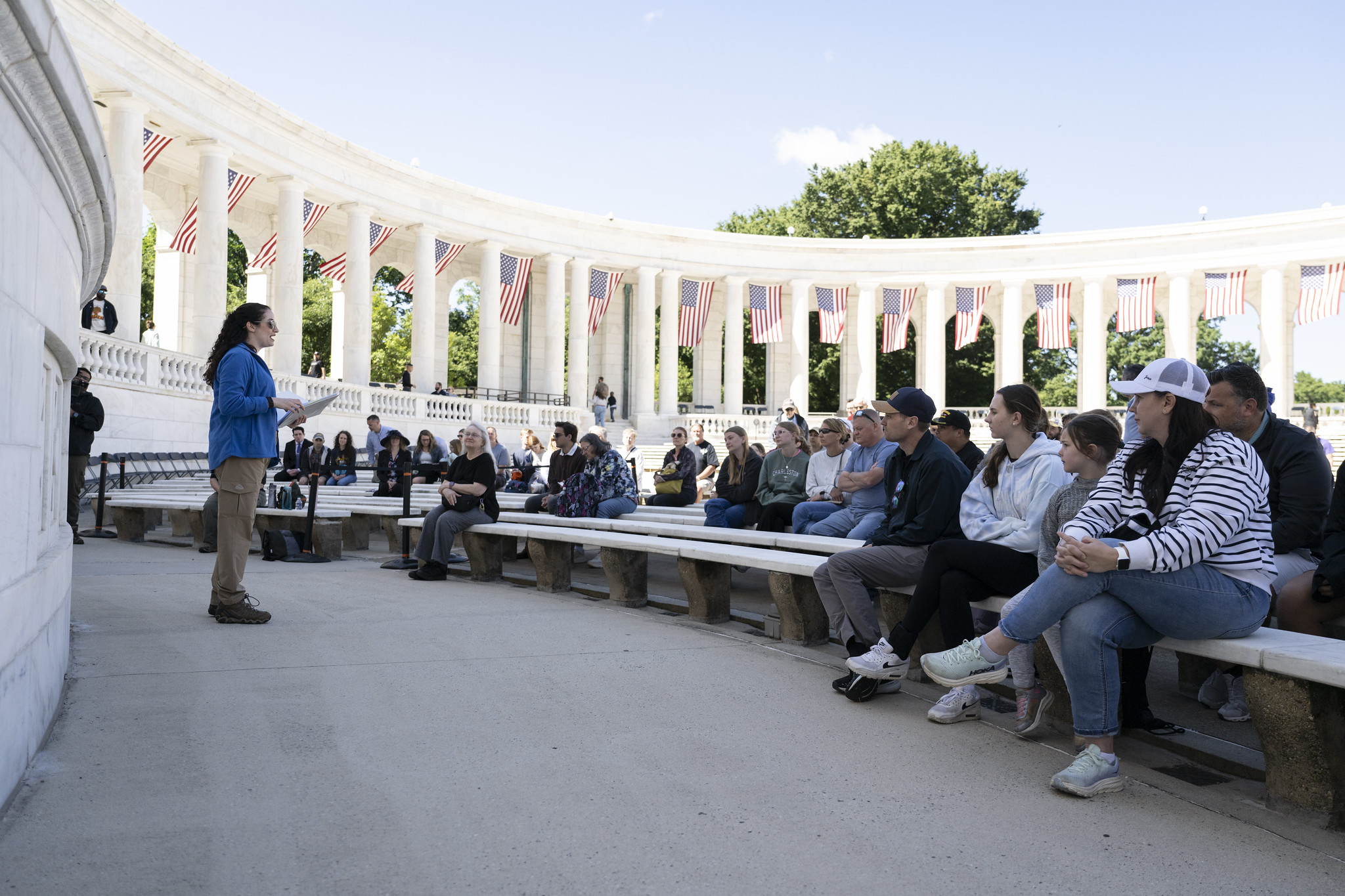 An ANC historian speaks to attendees for an ANC tour in May 2025.