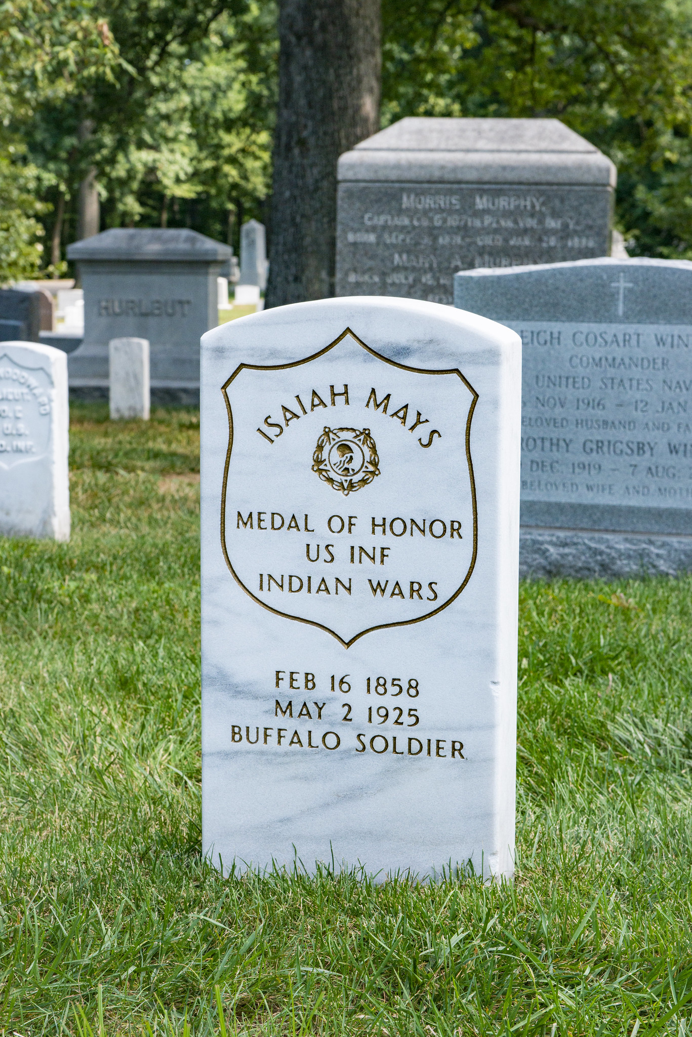 Gravesite of Isaiah Mays, one of two African Americans to receive the Medal of Honor during the Indian Wars