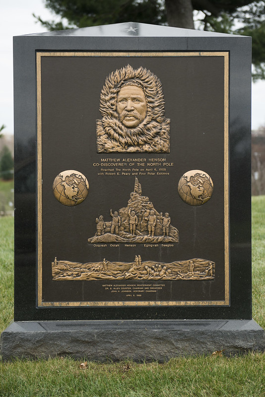 Gravestone of Matthew Henson, one of the first explorers to reach the North Pole