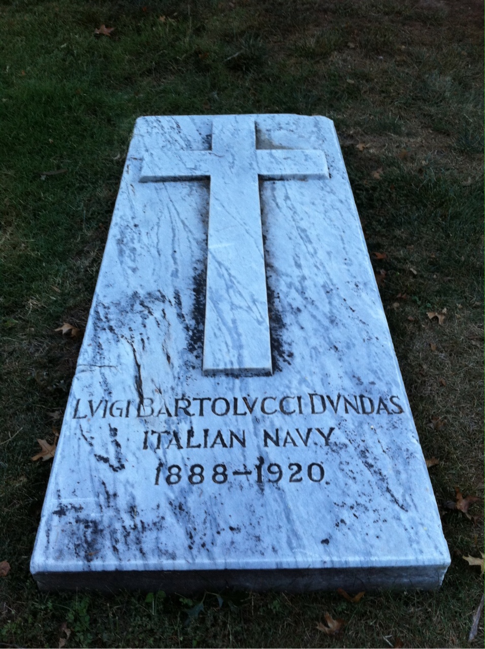 Headstone of Luigi Bartolucci-Dundas of the Italian Navy, one of the foreign nationals buried at Arlington National Cemetery Headstone of Luigi Bartolucci-Dundas of the Italian Navy, one of the foreign nationals buried at Arlington National Cemetery