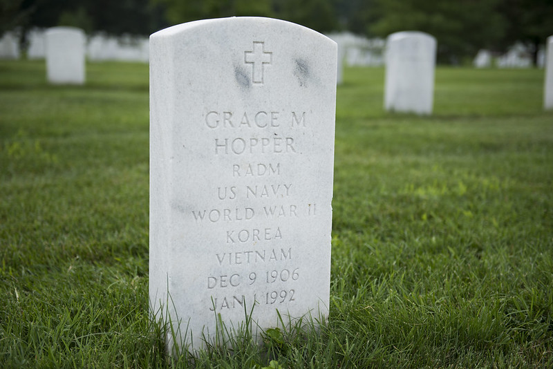 Gravestone of Admiral Grace Hopper, a pioneer in computing Gravestone of Admiral Grace Hopper, a pioneer in computing